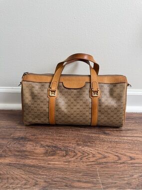 Vintage Gucci Micro GG doctor-style Duffle Handbag
